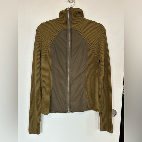 KF/KaufmanFranco Womens Long Sleeve Green Back Zip Sweater - Picture 6 of 11